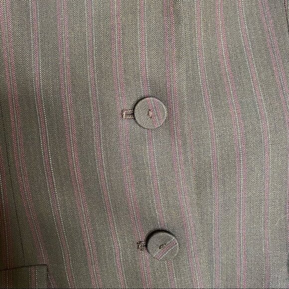 Rebecca Taylor Brown Maroon Striped Blazer - Picture 3 of 6